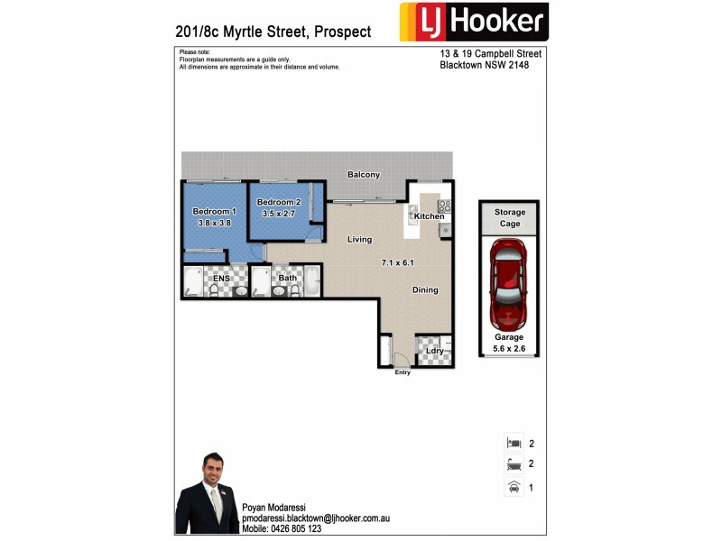 201/8C Myrtle Street, Prospect NSW 2148 Floorplan
