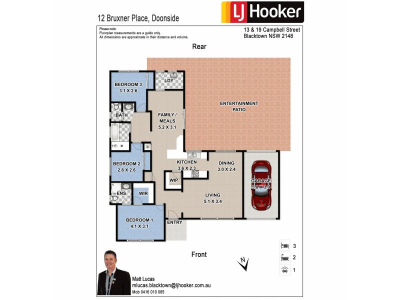 12 Bruxner Place, Doonside NSW 2767 Floorplan
