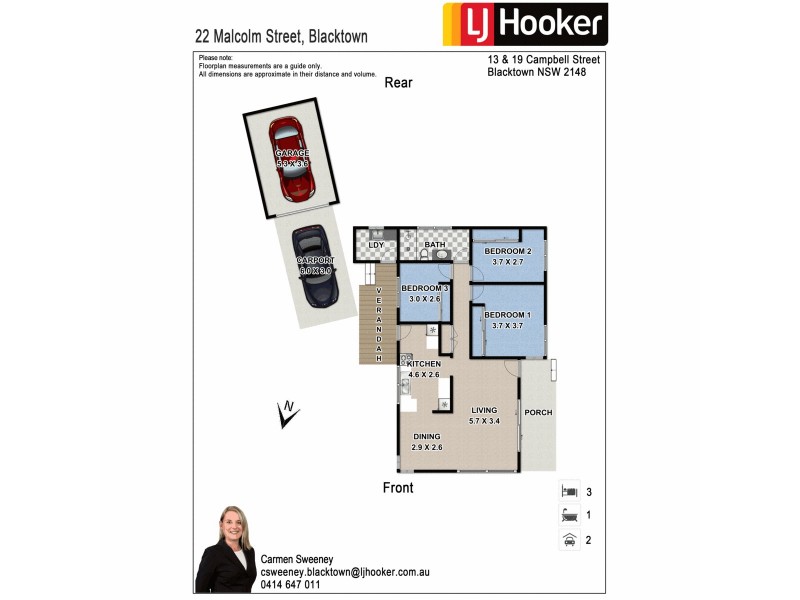 22 Malcolm Street, Blacktown NSW 2148 Floorplan