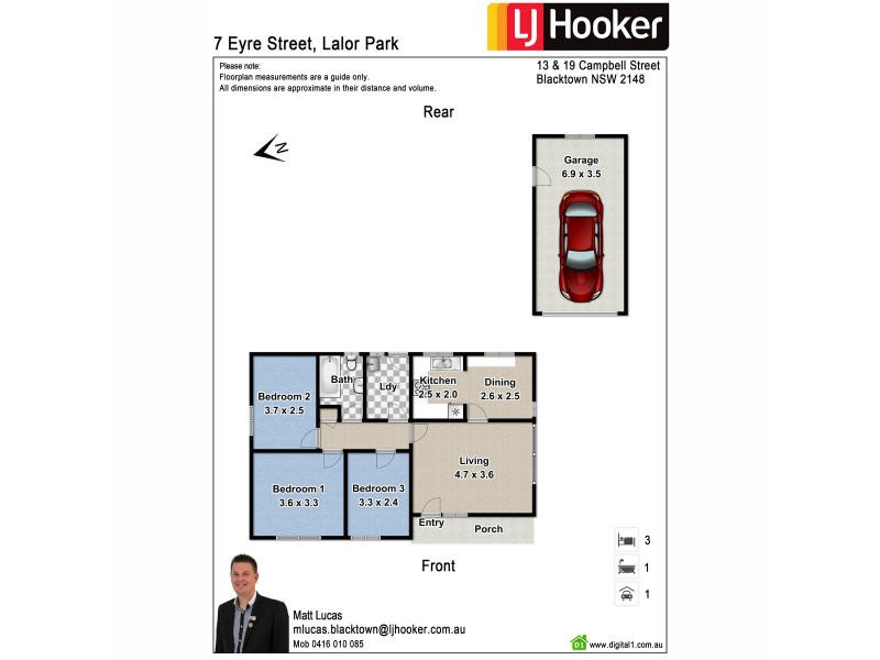 7 Eyre Street, Lalor Park NSW 2147 Floorplan