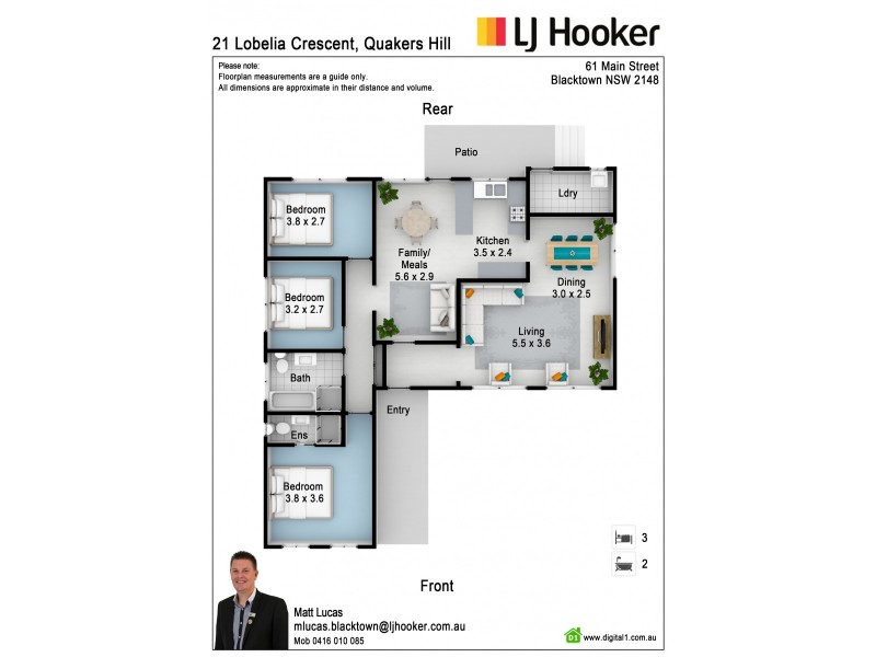 21 Lobelia Crescent, Quakers Hill NSW 2763 Floorplan