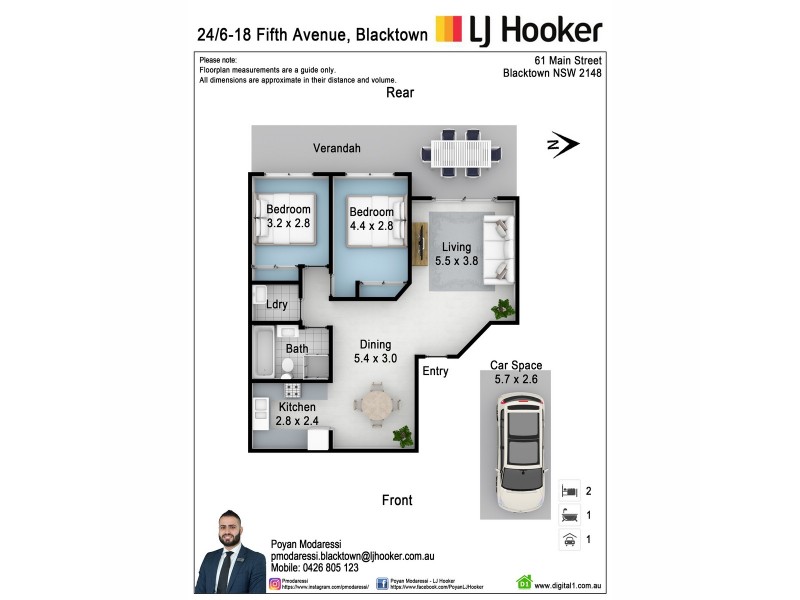 24/16-18 Fifth Avenue, Blacktown NSW 2148 Floorplan