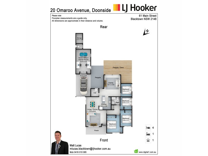 20 Omaroo Avenue, Doonside NSW 2767 Floorplan