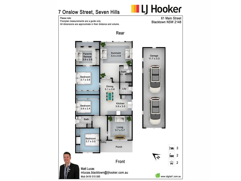 7 Onslow Street, Seven Hills NSW 2147 Floorplan