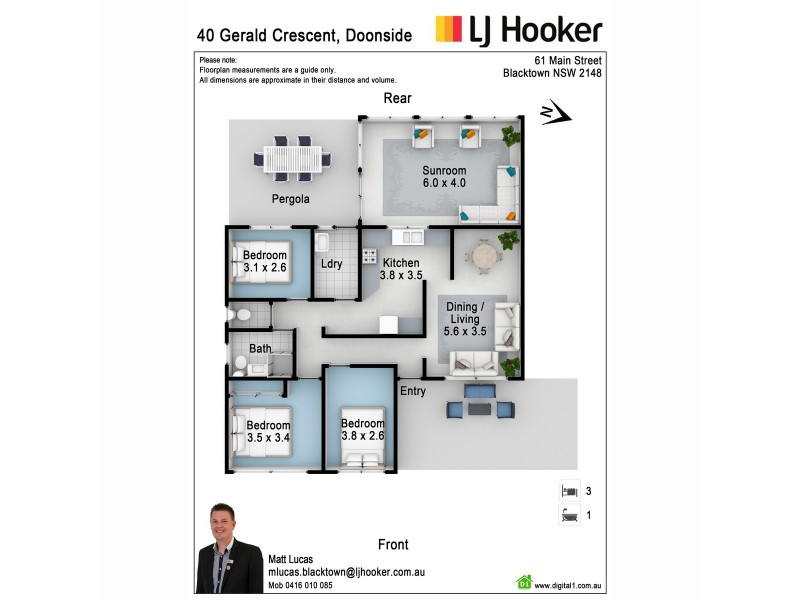 40 Gerald Crescent, Doonside NSW 2767 Floorplan