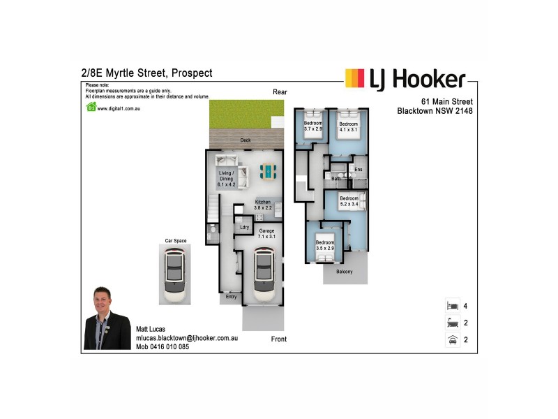 2/8E Myrtle Street, Prospect NSW 2148 Floorplan