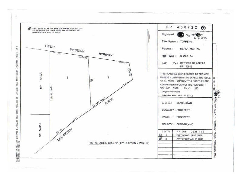 Lot 1 & 2 Great Western Highway, Prospect NSW 2148