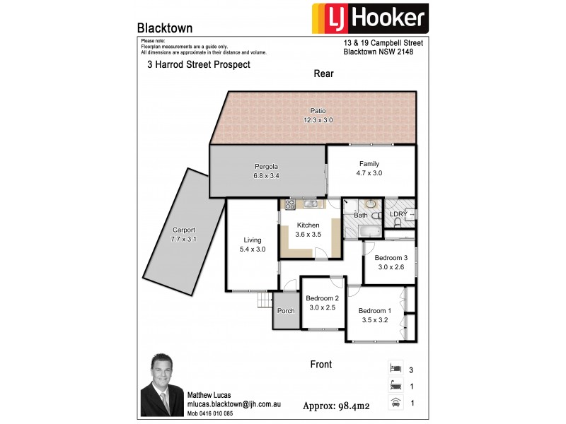 3 Harrod Street, Prospect NSW 2148 Floorplan