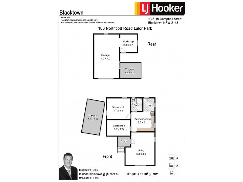 106 Northcott Road, Lalor Park NSW 2147 Floorplan