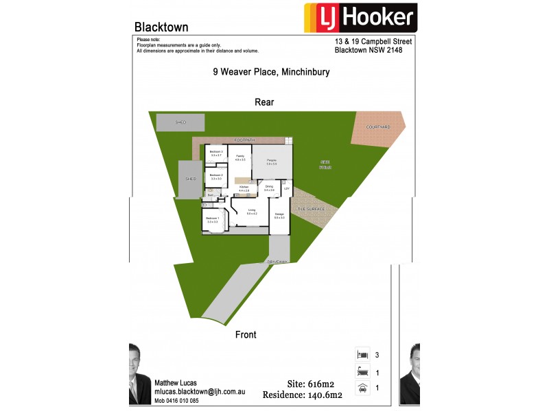 9 Weaver Place, Minchinbury NSW 2770 Floorplan