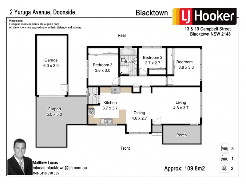2 Yuruga Avenue, Doonside NSW 2767 Floorplan