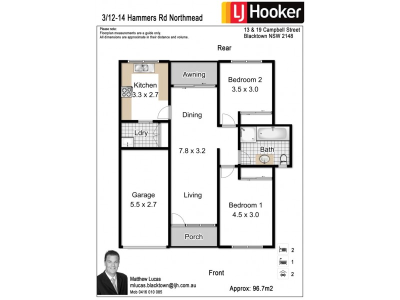 3/12-14 Hammers Road, Northmead NSW 2152 Floorplan