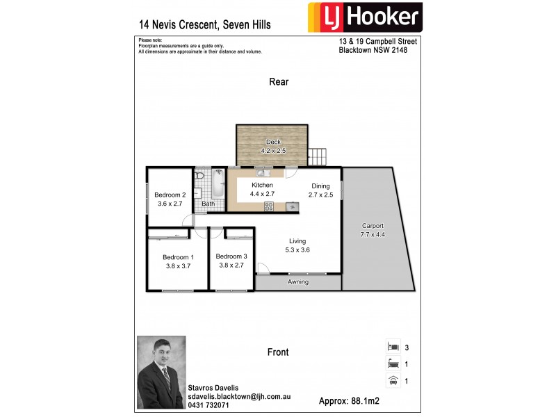 14 Nevis Crescent, Seven Hills NSW 2147 Floorplan