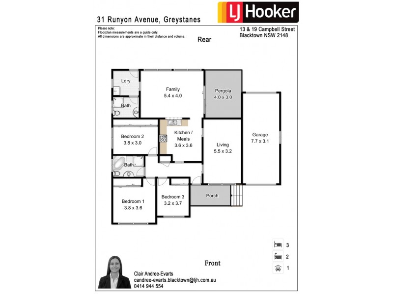 31 Runyon Avenue, Greystanes NSW 2145 Floorplan