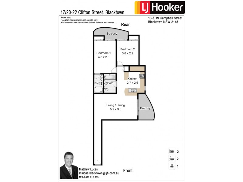 17/20-22 Clifton Street, Blacktown NSW 2148 Floorplan