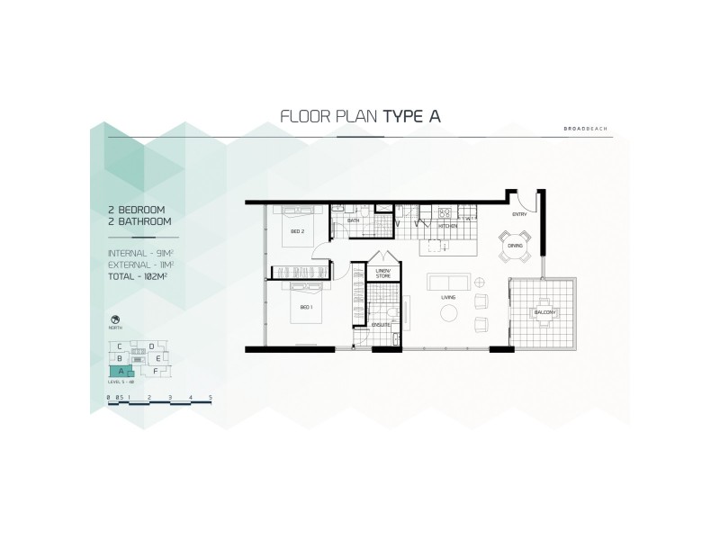 Qube on Jubilee Avenue, Broadbeach QLD 4218 Floorplan