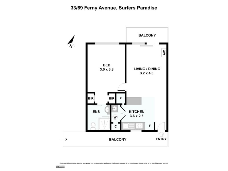 33/69-73 Ferny Avenue, Surfers Paradise QLD 4217 Floorplan