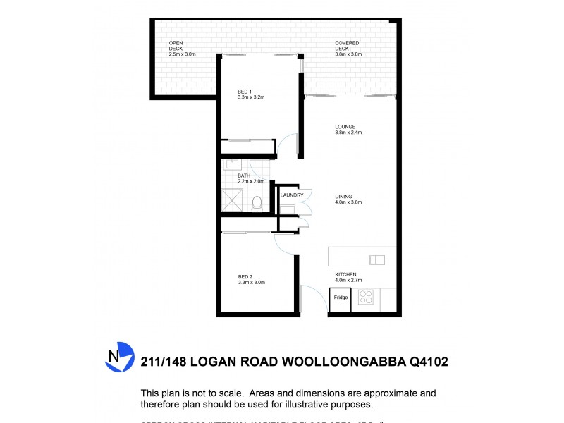 211/1 Deshon Street, Woolloongabba QLD 4102 Floorplan