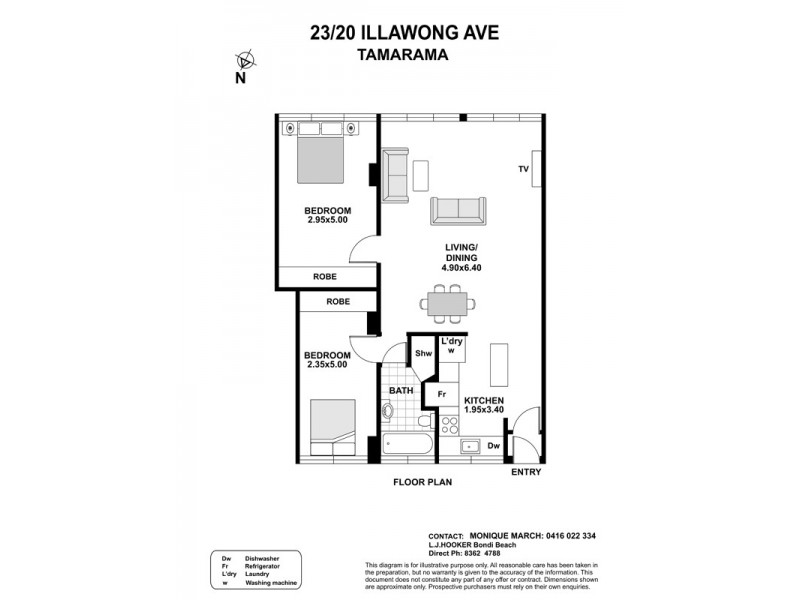 23/20 Illawong Avenue, Tamarama NSW 2026 Floorplan