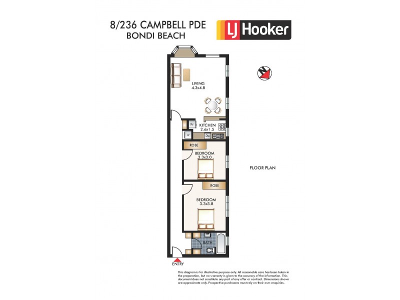 8/236 Campbell Parade, Bondi Beach NSW 2026 Floorplan