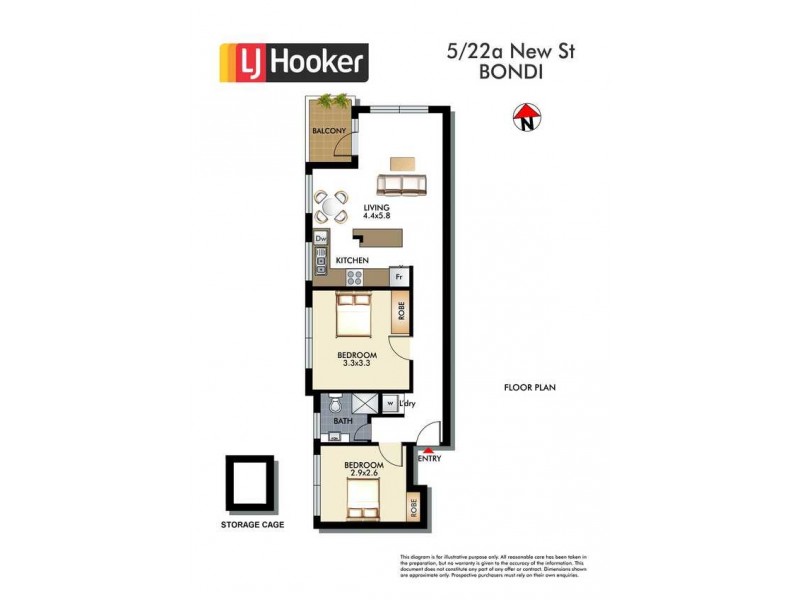 5/22a New Street, Bondi NSW 2026 Floorplan