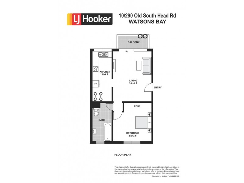 10/290 Old South Head Road, Watsons Bay NSW 2030 Floorplan