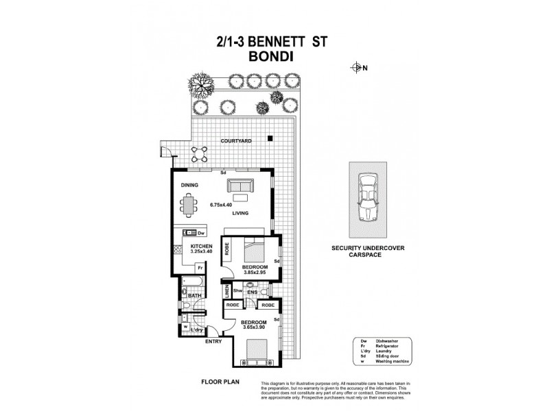 2/1-3 Bennett Street, Bondi NSW 2026 Floorplan