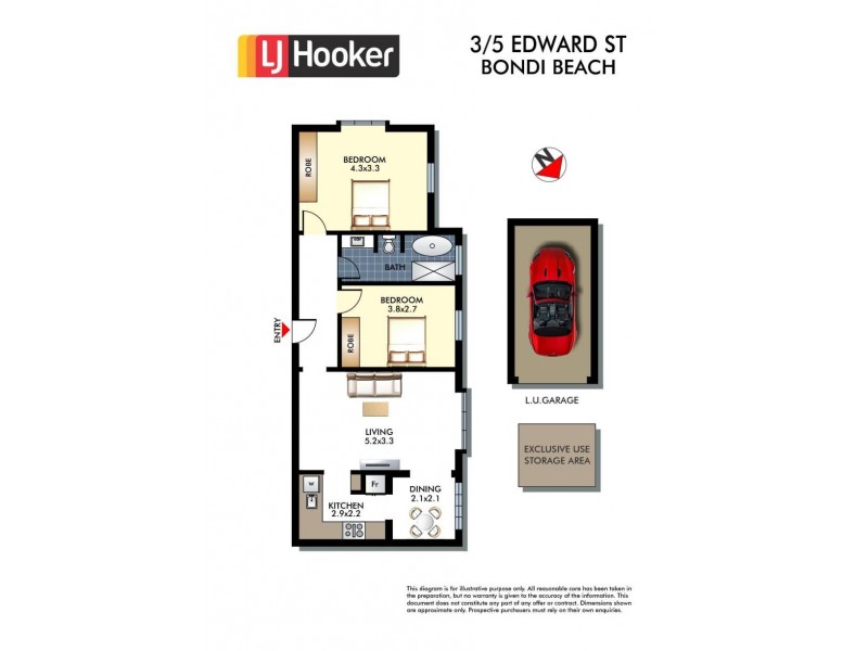 3/5 Edward Street, Bondi Beach NSW 2026 Floorplan