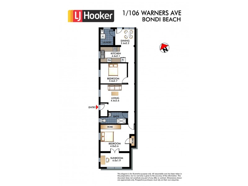 1/106 Warners Avenue, Bondi Beach NSW 2026 Floorplan