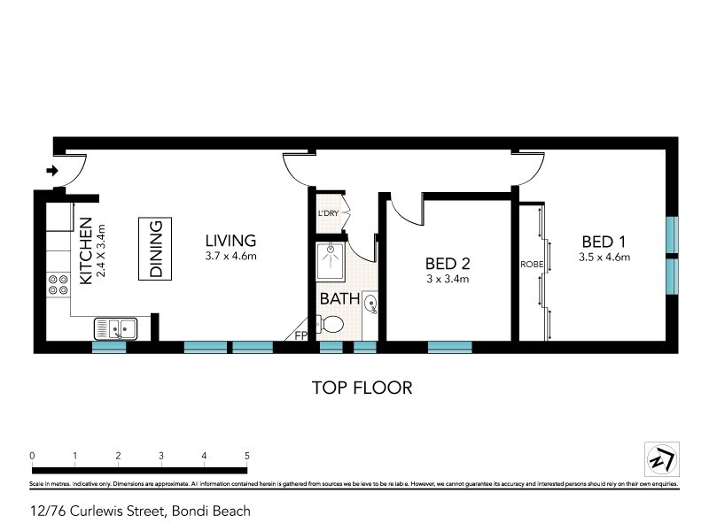 12/76 Curlewis Street, Bondi Beach NSW 2026 Floorplan