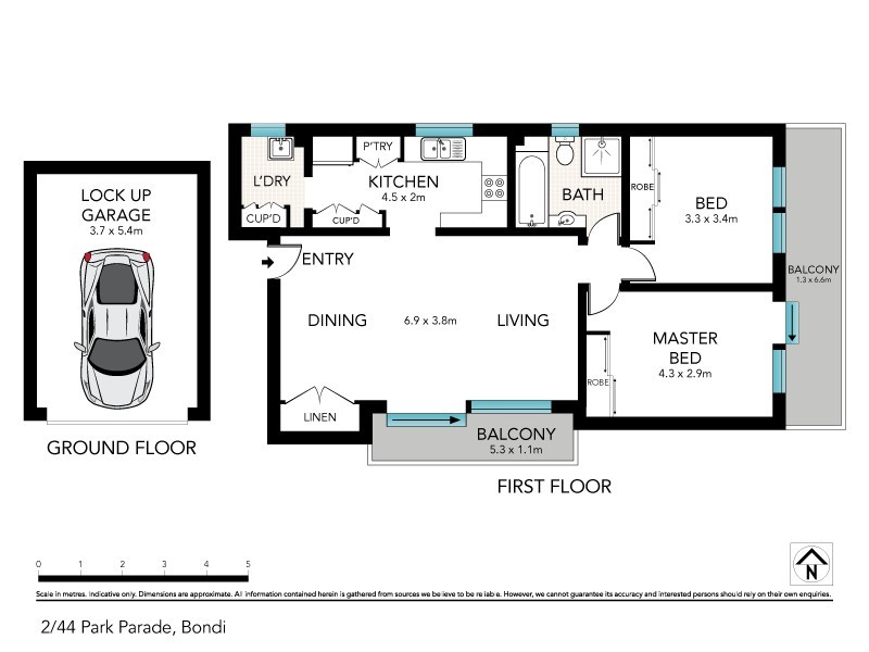 2/44 Park Parade, Bondi NSW 2026 Floorplan
