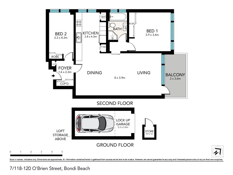 7/118-120 O’Brien Street, Bondi Beach NSW 2026 Floorplan