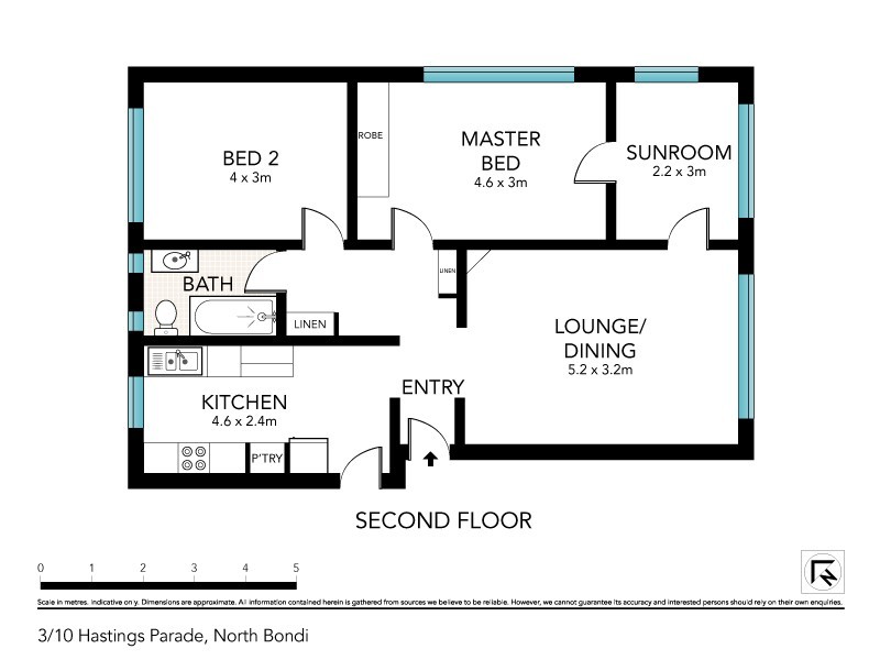 3/10 Hastings Parade, North Bondi NSW 2026 Floorplan