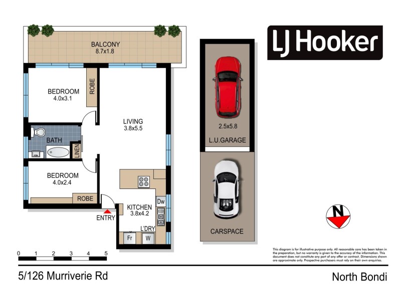 5/126 Murriverie Road, North Bondi NSW 2026 Floorplan