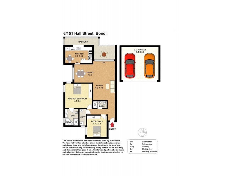 6/151 Hall Street, Bondi Beach NSW 2026 Floorplan