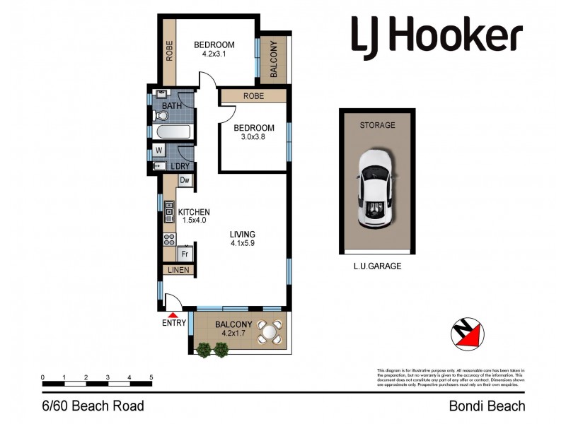 6/60 Beach Road, Bondi Beach NSW 2026 Floorplan