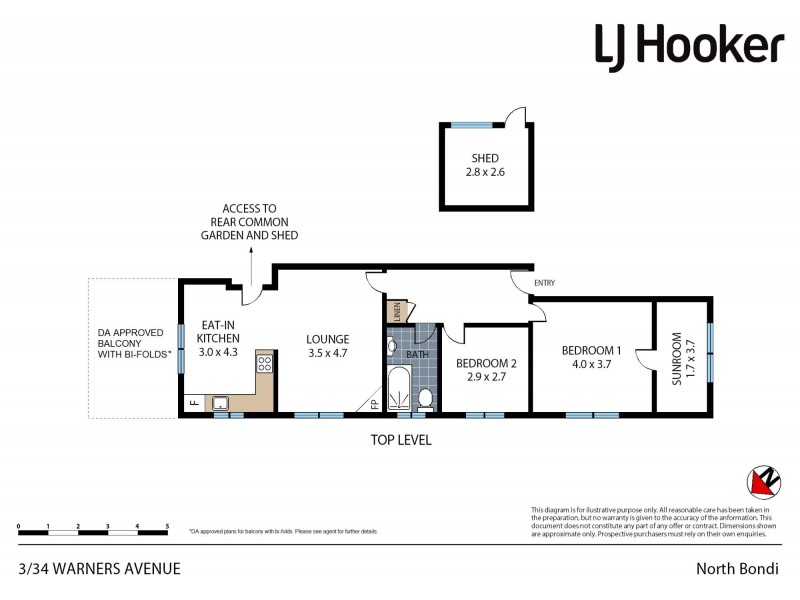 3/34 Warners Avenue, North Bondi NSW 2026 Floorplan