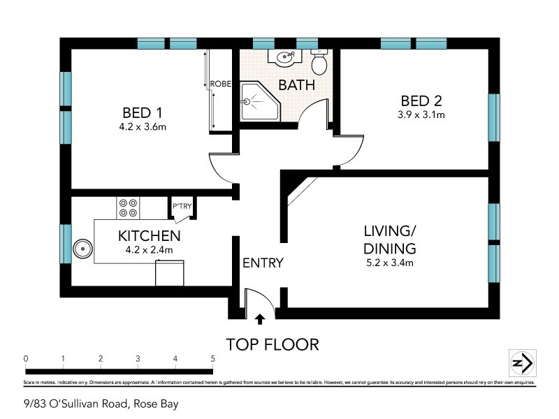 9/83 O’Sullivan Road, Rose Bay NSW 2029 Floorplan
