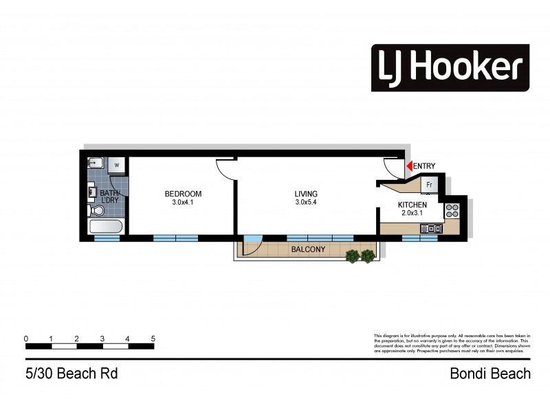 5/30 Beach Road, Bondi Beach NSW 2026 Floorplan