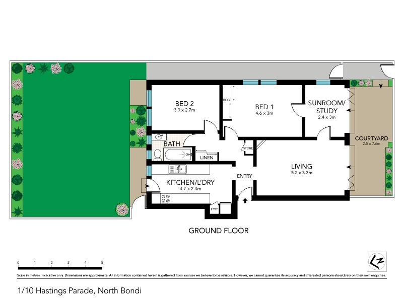 1/10 Hastings Parade, North Bondi NSW 2026 Floorplan
