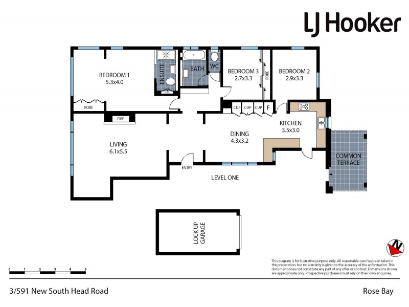3/591 New South Head Road, Rose Bay NSW 2029 Floorplan