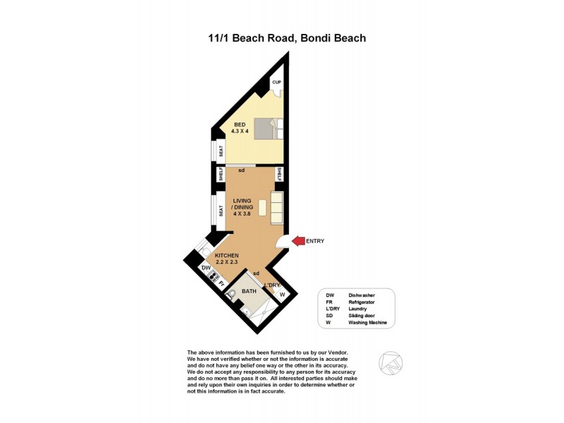 11/1 Beach Road, Bondi Beach NSW 2026 Floorplan
