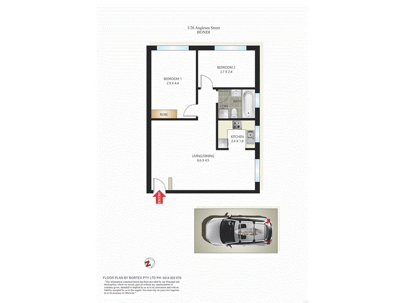 1/26 Anglesea St, Bondi NSW 2026 Floorplan