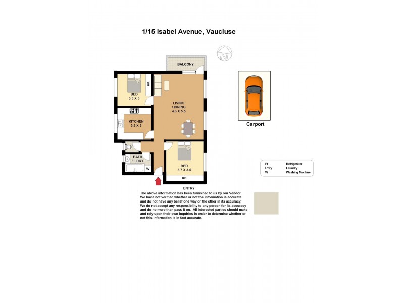 1/15 Isabel Avenue, Vaucluse NSW 2030 Floorplan
