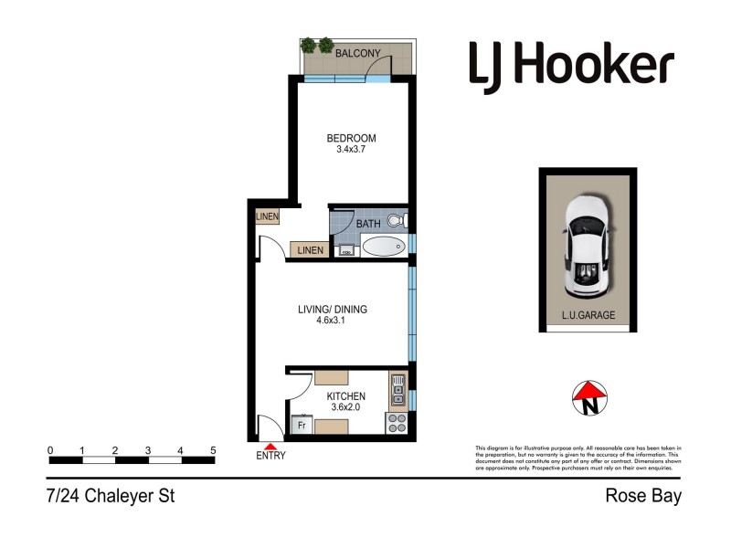 7/24 Chaleyer Street, Rose Bay NSW 2029 Floorplan