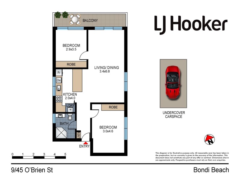 9/45 O’Brien Street, Bondi Beach NSW 2026 Floorplan