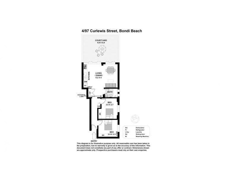 4/97 Curlewis Street, Bondi Beach NSW 2026 Floorplan
