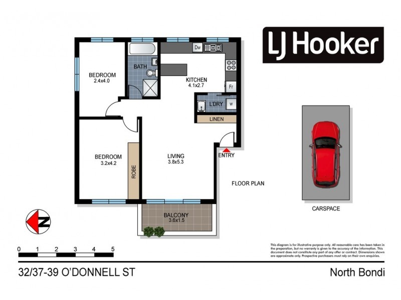 32/37-39 O’Donnell Street, North Bondi NSW 2026 Floorplan