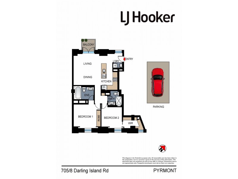 805/8 Darling Island Road, Pyrmont NSW 2009 Floorplan