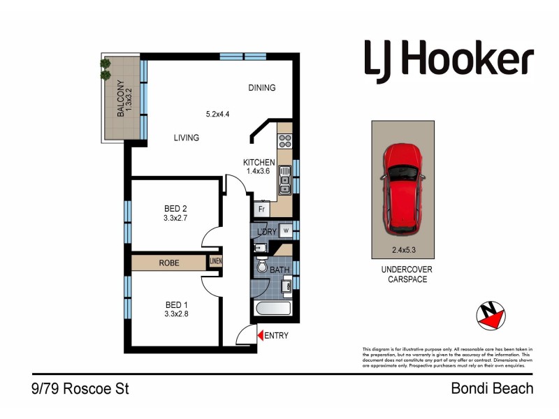 9/79 Roscoe Street, Bondi Beach NSW 2026 Floorplan